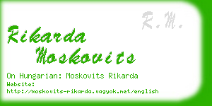 rikarda moskovits business card